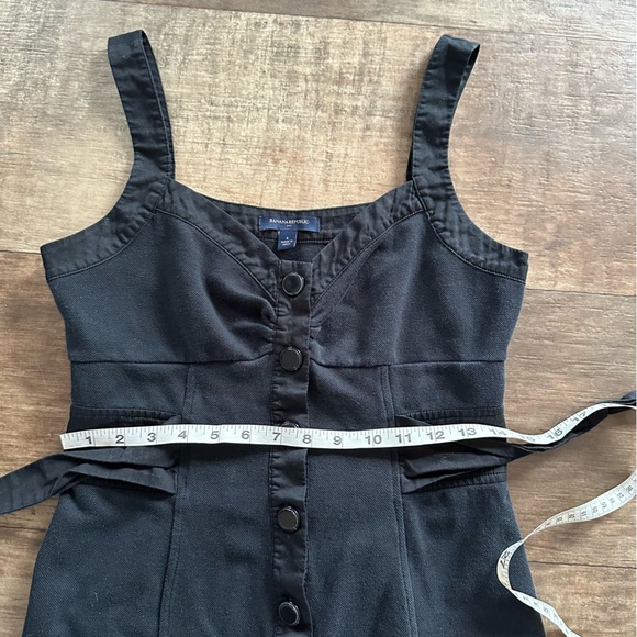 Banana Republic button front black knit dress - Picture 7 of 8